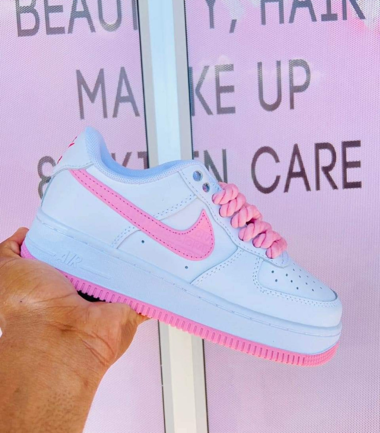 Air Force1 -Pink Rope Shoelace